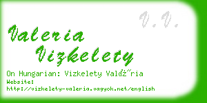 valeria vizkelety business card